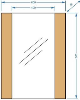 Зеркало Stella Polar Симона 60см зебрано светлый SP-00000171